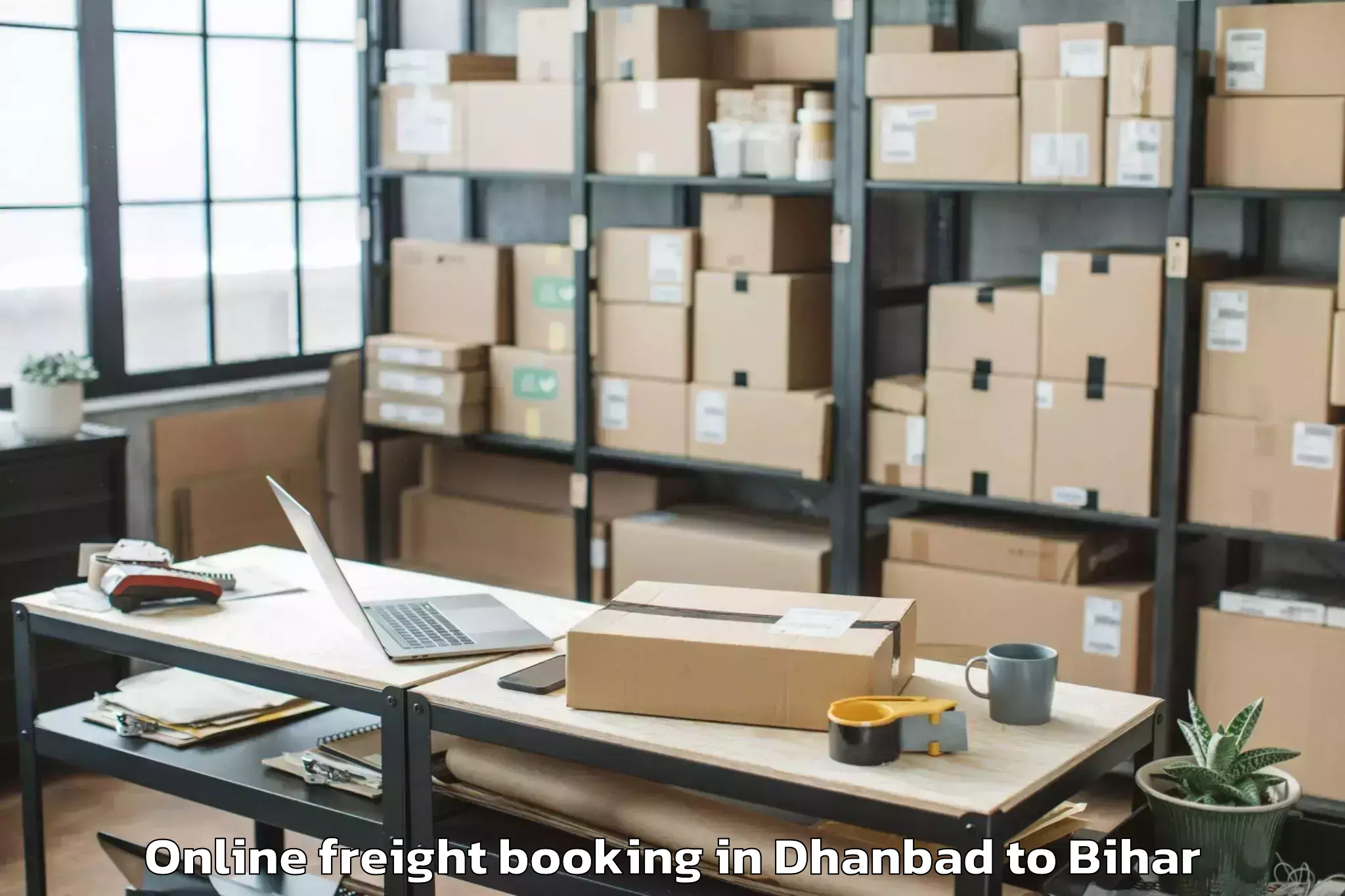 Professional Dhanbad to Sharfuddinpur Online Freight Booking